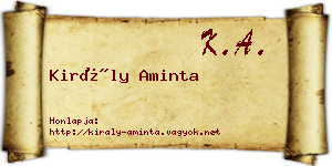 Király Aminta névjegykártya